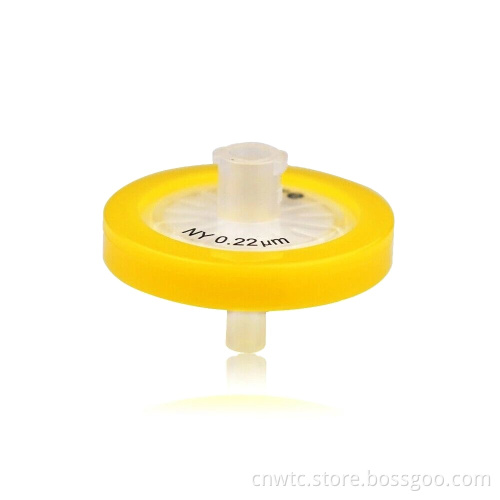 Lab Filters: 25mm Diameter Nylon Syringe Filters in 0.22um and 0.45um pore sizes